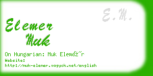 elemer muk business card